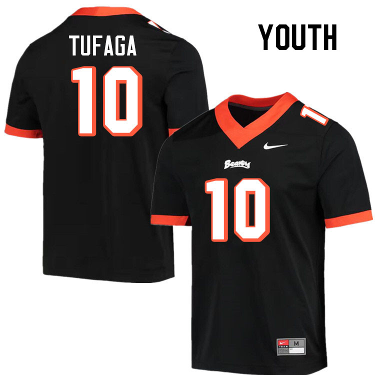 Youth #10 Mason Tufaga Oregon State Beavers College Football Jerseys Stitched-Throwback